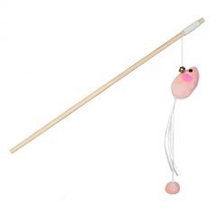 Cana com ratinho rosa e guizo