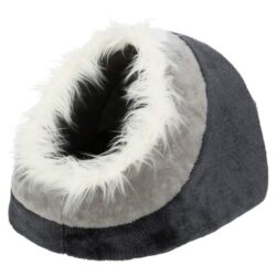 gataria-cama-para-gatos-caverna-minou-trixie-cinza-escuro