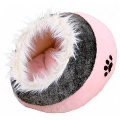 gataria-cama-para-gatos-caverna-minou-trixie-rosa