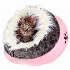 gataria-cama-para-gatos-caverna-minou-trixie-rosa