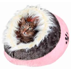 gataria-cama-para-gatos-caverna-minou-trixie-rosa