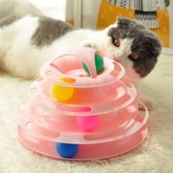 gataria-brinquedo-para-gatos-torre-4-filas-4-bolas-rosa