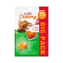 Catit Creamy Snack Cremoso (15x10g) - Frango e Cordeiro