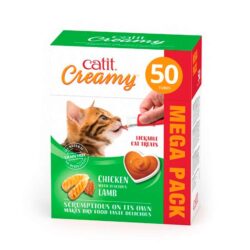 Catit Creamy Snack Cremoso (50x10g) - Frango e Cordeiro