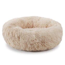 Cama redonda felpuda RELAX - Bege - Ø 50 cm