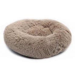 Cama redonda felpuda RELAX - Taupe - Ø 50 cm