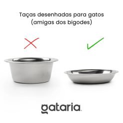 Taça para cão (funda) e taça para gato (rasa e amiga dos bigodes)