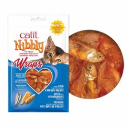 gataria catit-nibbly wraps frango e peixe