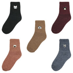Meias bordadas gataria