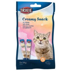 trixie creamy - snack cremoso para gatos - camarão