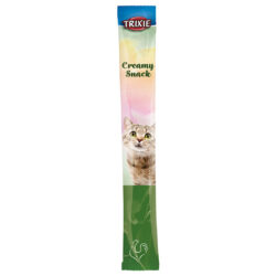 trixie creamy - snack cremoso para gatos - frango