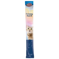 trixie creamy - snack cremoso para gatos - peixe branco
