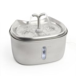 Fonte de água KITTO em aço inoxidável (2,5 L) para gatos