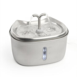 Fonte de água KITTO em aço inoxidável (2,5 L) para gatos