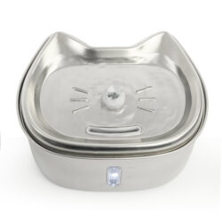 Fonte de água para gatos KITTO em aço inoxidável (2,5 L)