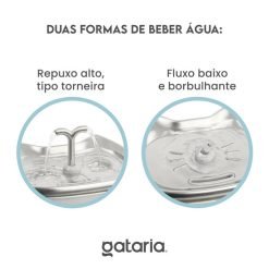 Bebedouro de água KITTO em aço inoxidável (2,5 L) para gatos