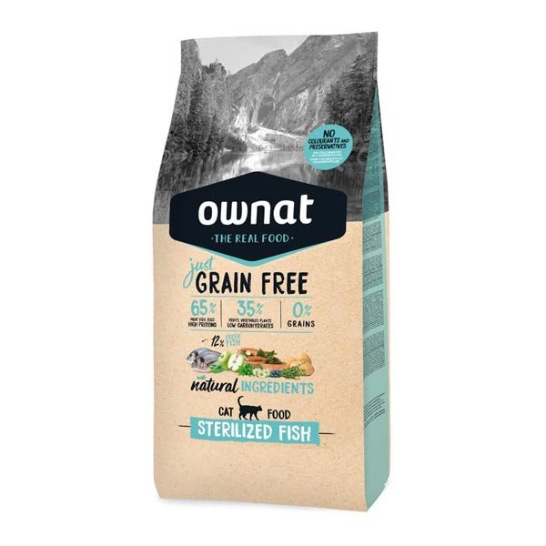 Ownat Just Grain Free Gato Esterilizado - Peixe