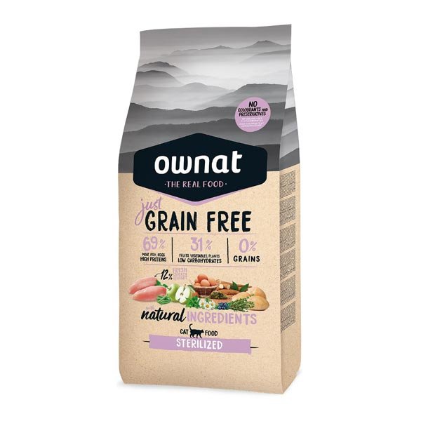 Ownat Just Grain Free Gato Esterilizado - Frango