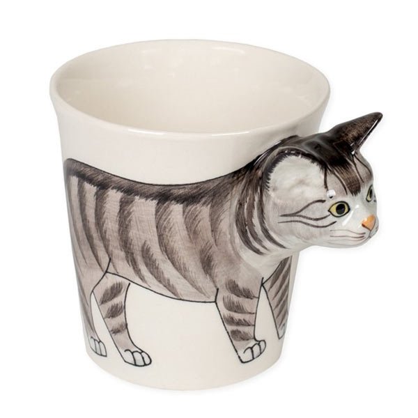 Caneca em cerâmica com pega em forma de gato 3D - Image 6