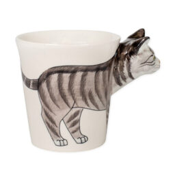 Caneca em cerâmica com pega em forma de gato 3D - Image 5