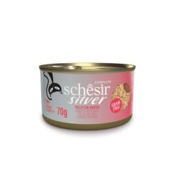Schesir Silver Gato Sénior húmido completo em mousse e caldo (70g) - Frango e pato