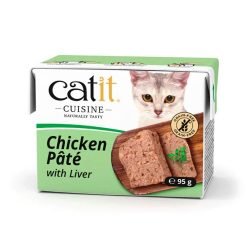 Catit Cuisine húmido completo em patê (95g) - Frango e fígado