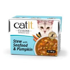Catit Cuisine húmido em caldo (95g) - Frutos do Mar e Abóbora