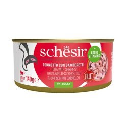 Schesir Complete alimento húmido em gelatina (140g) – Atum com Camarão