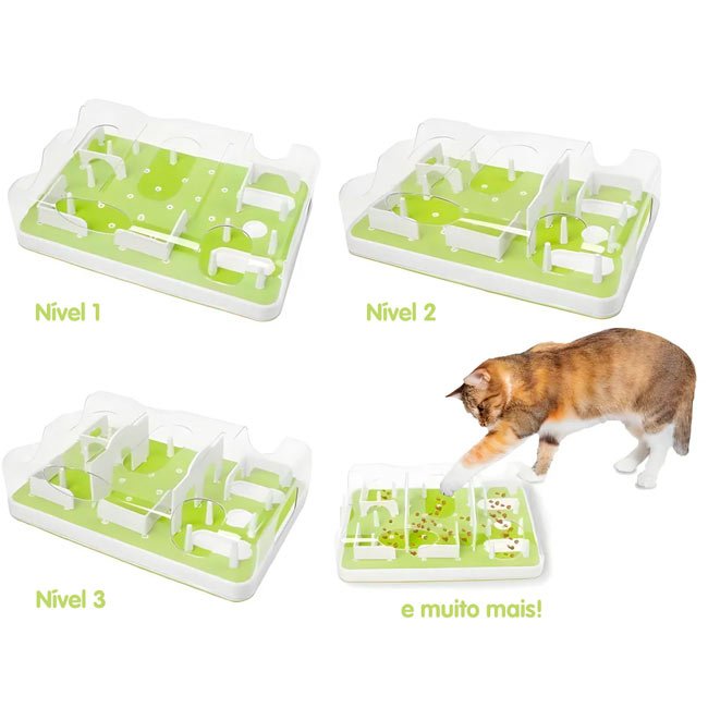 Comedouro interativo (All for Paws) Puzzle Cat Feeder - Image 4