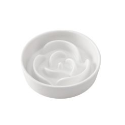 Slow feeder em cerâmica com formato flor