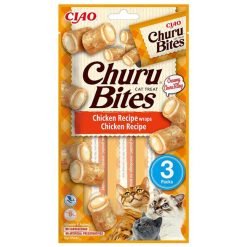 Churu Bites Snack para Gatos (3x10g) - Frango com recheio de Frango