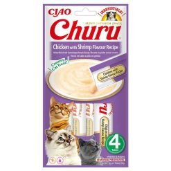 Churu Original Snack Líquido para Gatos (4x14g) - Frango com Gambas