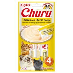Churu Original Snack Líquido para Gatos (4x14g) - Frango com Queijo