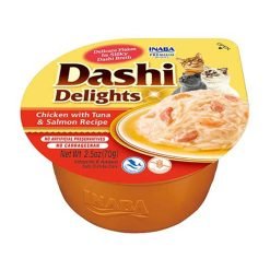 Dashi Delights alimento húmido em caldo (70g) - Frango com Atum e Salmão