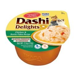 Dashi Delights alimento húmido em caldo (70g) - Frango com lascas de Bonito