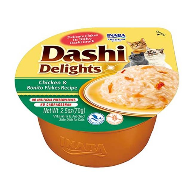 Dashi Delights alimento húmido em caldo (70g) - Frango com lascas de Bonito