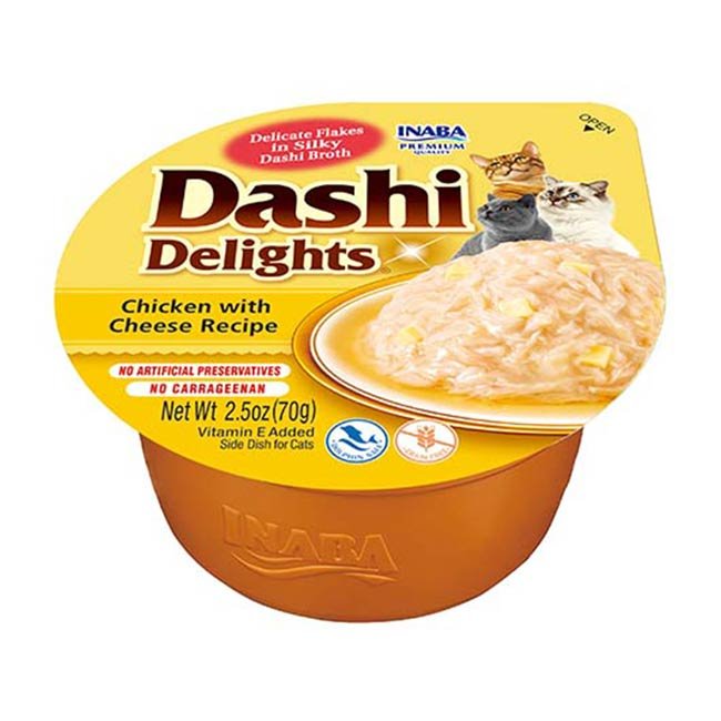 Dashi Delights alimento húmido em caldo (70g) - Frango com Queijo