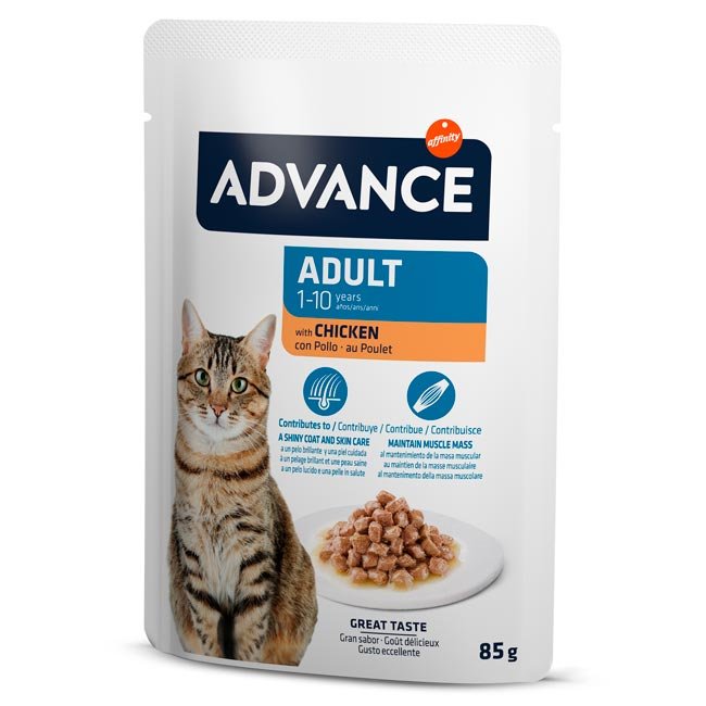 Advance Wet Adult alimento húmido completo para gatos (85g) - Frango