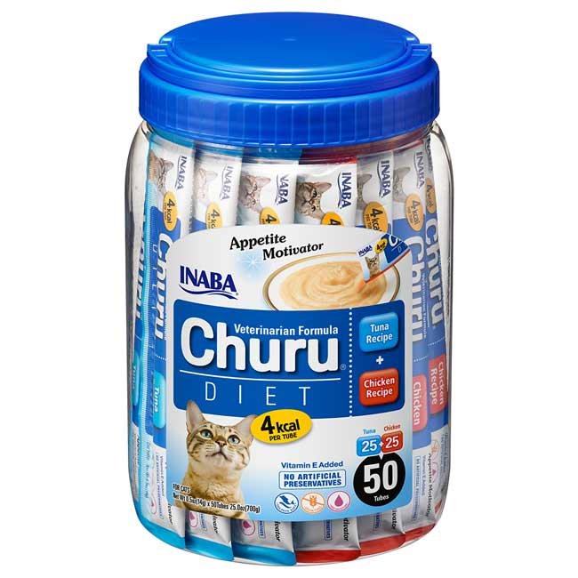 Churu Vet Diet snack líquido para estimular o apetite (50x14g)