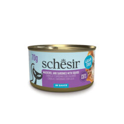 Schesir alimento húmido em molho (70g) - Sardinhas, Cavala e Lulas