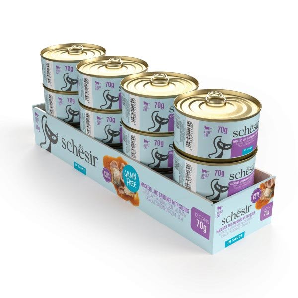 Schesir alimento húmido em molho (70g) - Sardinhas, Cavala e Lulas - Image 3