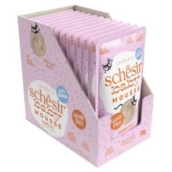 Schesir Baby húmido completo em mousse (70g) – Salmão e frango