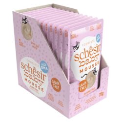 Schesir Baby húmido completo em mousse (70g) – Salmão e frango