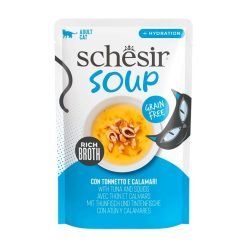 Schesir Soup alimento húmido (40g) - Sopa de Atum e Lulas