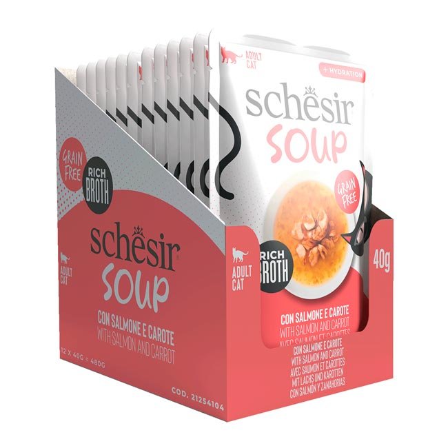 Schesir Soup alimento húmido (40g) - Sopa de Salmão e Cenoura - Image 4
