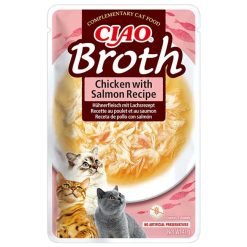 Ciao Broth alimento húmido em caldo (40g) - Frango com Salmão