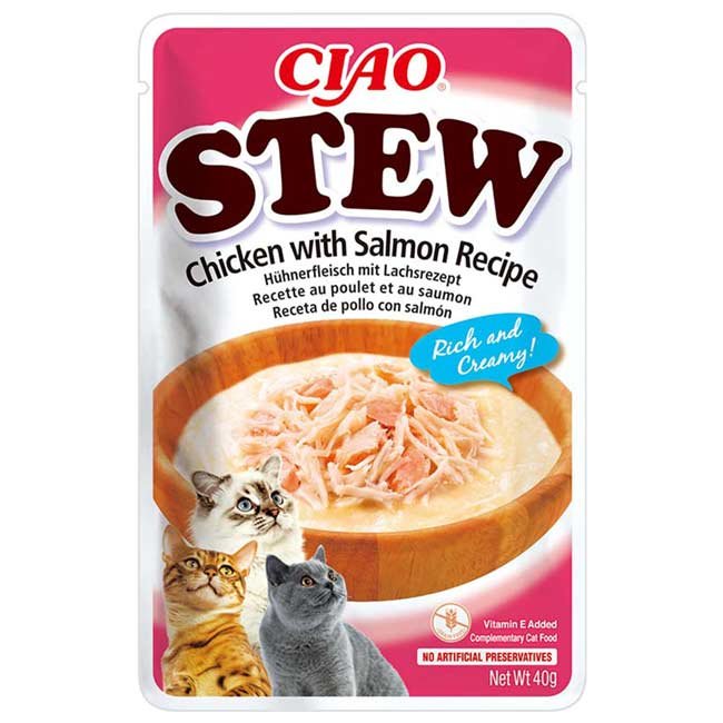Ciao Stew alimento húmido estufado (40g) - Frango com Salmão