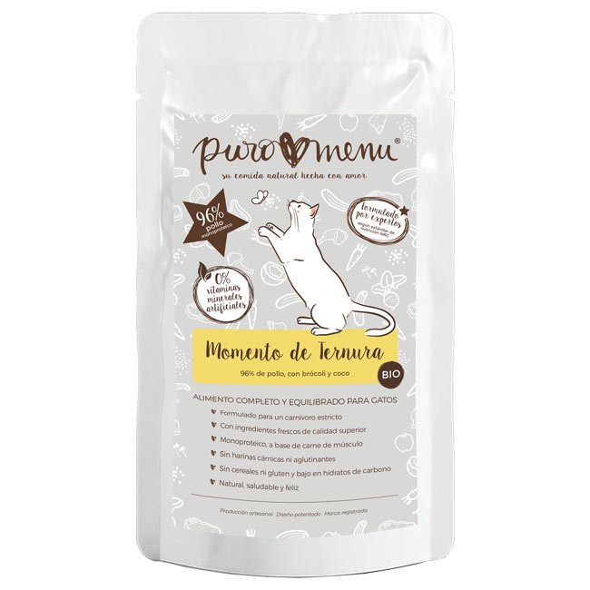 Puromenu Momento de Ternura húmido completo em patê (100g) - Frango