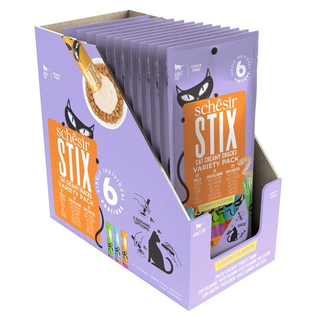 Schesir STIX snack cremoso (6x15g) - Mix Pack - Image 3