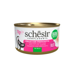 Schesir Complements alimento húmido em gelatina (70g) - Frango com Presunto